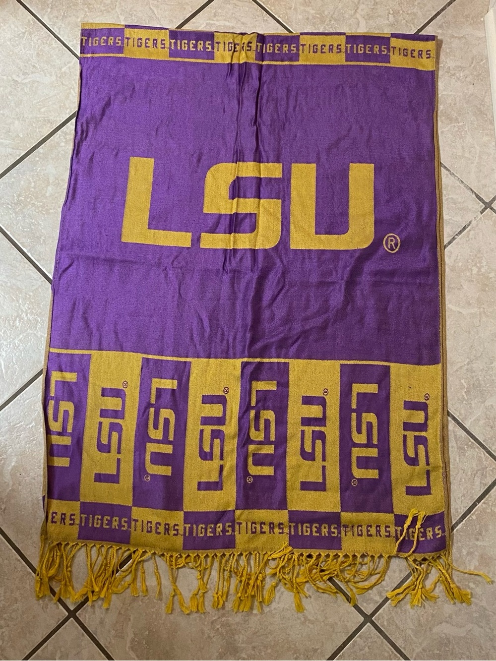 LSU Purple and Gold long scarf